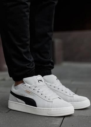 Puma suede xl grey black8 фото