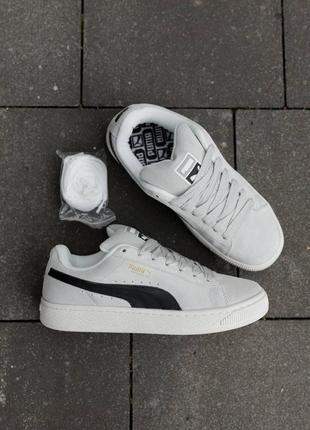Puma suede xl grey black5 фото