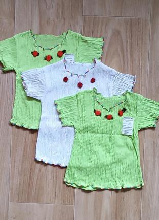 Футболки на дівчинку р.74 - 6-9 місяців, 40074, набір 3 шт.