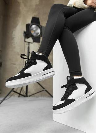 Зимові жіночі кросівки black/white air