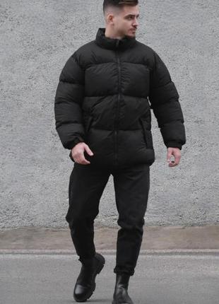 Пухова куртка стьобана пуховик без капюшона6 фото