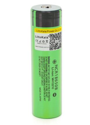 Аккумулятор 18650 li-ion 3400mah (3200-3400mah), 3.7v (2.75-4.2v), green, pvc box liitokala (lii-34b-jt)