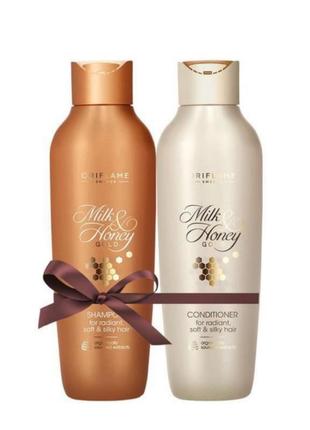 Шампунь и кондиционер для волос мед в молоко