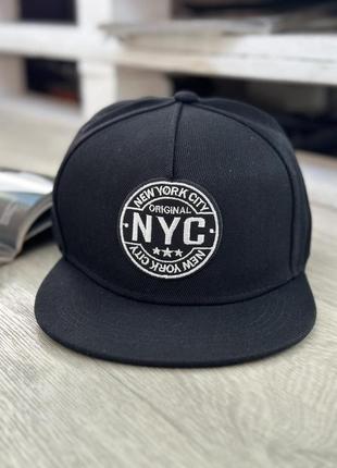 Кепка снепбек (snapback) нью-йорк nyc чорний 56-61р (9065)