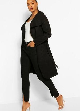 Стильный брендовый флисовый кардиган-пальто