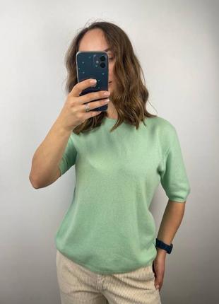 Женская кашемировая кофта с коротким рукавом, футболка peter hahn cashmere