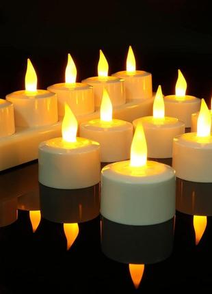 Перезаряжаемые usb-свечи ymenow, 12 упаковок светодиодных свечей, беспламенные аккумуляторные свечи с док-стан1 фото