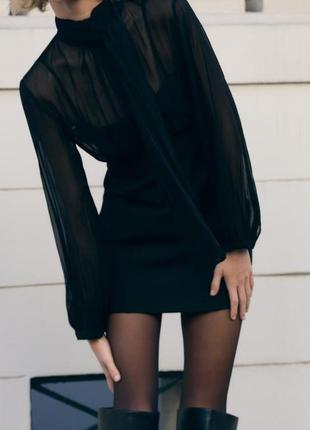 Коротка комбінована сукня zara