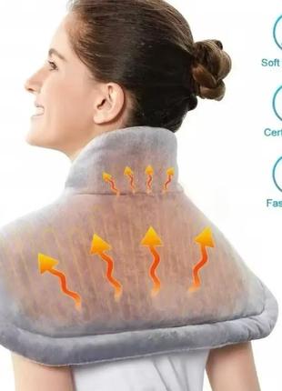 Електрогрілка для спини та шиї heating pad електрична грілка проти болю в спині та шиї