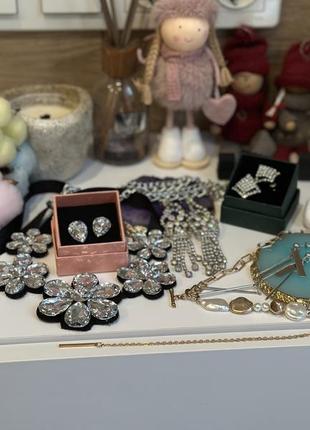 Кольє підвіска браслет сережки кульчики - набір біжутерії оптом