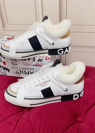 Зимние кеды в стиле rise dolce gabbana