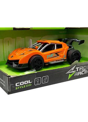 Модель автомобиля "rally racing sportscar" 9812-1с свет, звук оранжевый