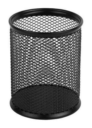 Підставка для ручок axent round 80х80х100 мм, wire mesh, black (2110-01-a)