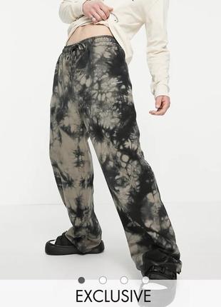 Collusion wide leg tie dye joggers, широкі спортивні штани
