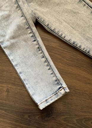 Світлі джинси скіні по фігурі в обтяжку висока посадка XL / 56 denim co4 фото