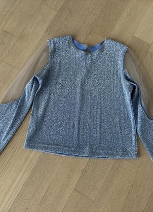 Нарядная блуза с люрексом на девочку