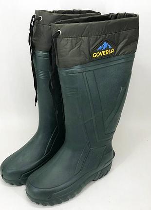 Сапоги качественные резиновые утепленные высокие. размер 43, резиновые сапоги для...