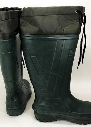 Сапоги качественные резиновые утепленные высокие. размер 43, резиновые сапоги для...