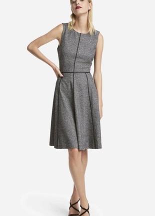 Серое твидовое платье h&m, р. m