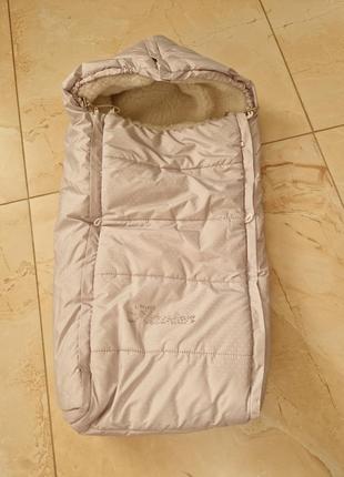 Зимний теплый конверт в коляску на овчине