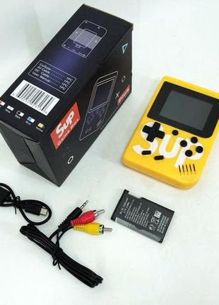 Игровая приставка консоль sup game box 500 игр, игровые приставки к телевизору. цвет: желтый10 фото