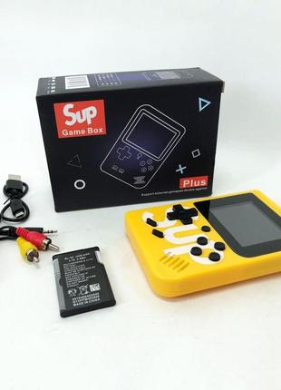 Игровая приставка консоль sup game box 500 игр, игровые приставки к телевизору. цвет: желтый2 фото