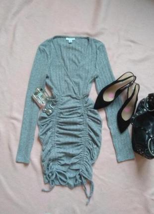Плаття на стяжка драпірування рубчик