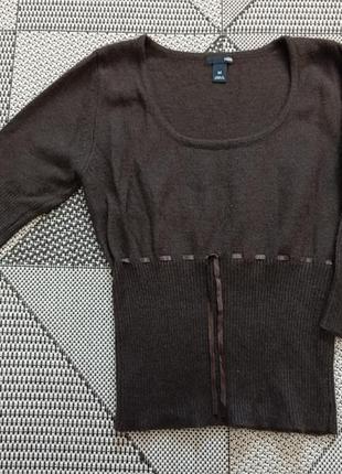 Свитер шоколадного цвета ангорка шерсть