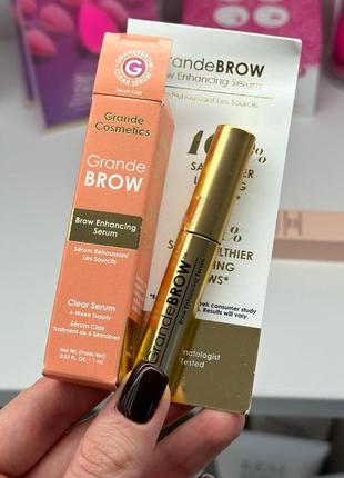 Сироватка для покращення росту брів grande cosmetics grandebrow brow enhancing serum, 1мл