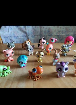 Б/у игрушка фигурка жаба единорог птичка собака заяц попугай lps littlest pet shop