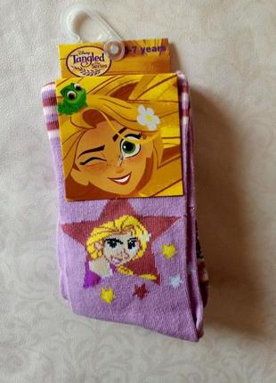 Красивые колготы для девочки 5-7 лет с любимыми героями. яркий фиолетовий цвет. 7906