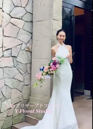 Ексклюзивне весільне плаття мереживне айворі рибка10 фото