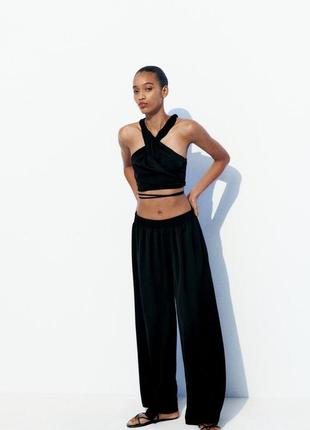 Zara, легкие брюки широкая штанина, карманы на кулиске,p.s