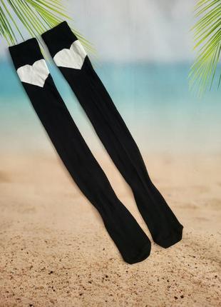 Високі гольфи, гольфіни, трикотажні короткі панчохи з сердечком