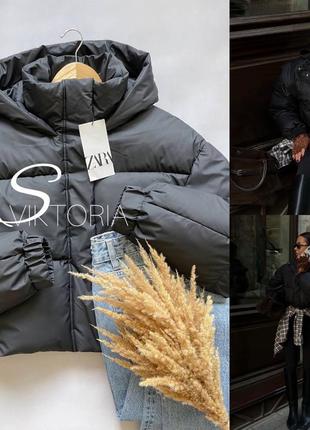 Куртка анорак пуфер zara -20