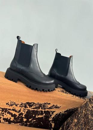 Женские кожаные ботинки челси10 фото