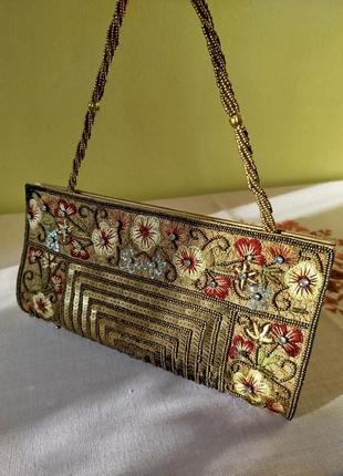 Женские аксессуары 🧡 винтажная сумочка клатч, вышивка бисером и гладью, vintage