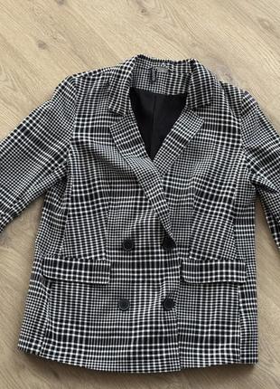 Двобортний піджак h&m оверсайз