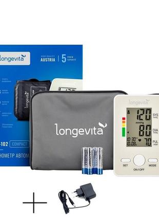Тонометр longevita bp-102 с универсальной lux манжетой 22-32см + адаптер 6v гарантия 5 лет