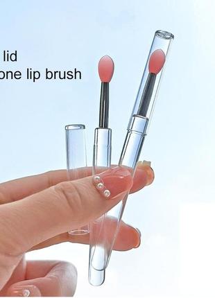 Набор кисточек с колпачком 3 шт для нанесения крема апликатор для губ кисть...