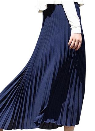 Уцінка спідниця плісе синього кольору, new look, розмір 50-52