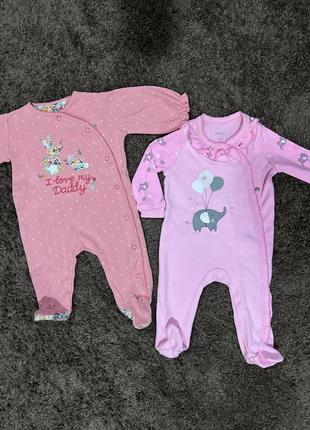 Набір 6 шт чоловічки для дівчинки george, 0-3 міс10 фото