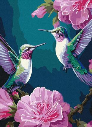 Картина по номерам сказочные птицы с красками металлик kho6582 40х40 лучшая цена