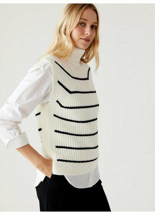 Жилет жіночій marks & spencer кремовий чорний розмір м