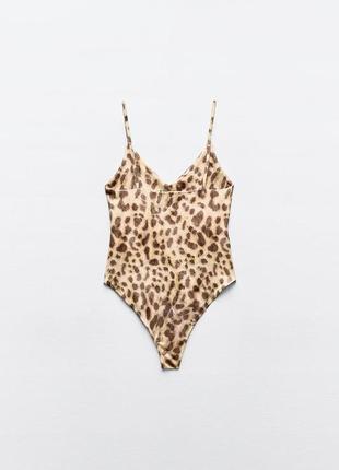 Боді в леопардовий принт zara 5039/4942 фото