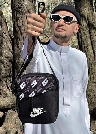 Чоловіча спортивна барсетка nike чорна сумка через плече найк nike