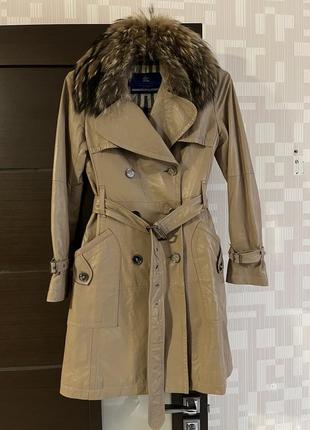Шкіряне пальто Vintage-Check burberry, оригінал