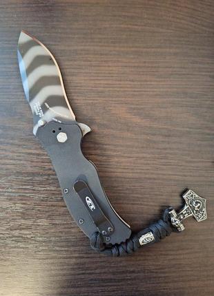Нож zt 0350 matte black folder