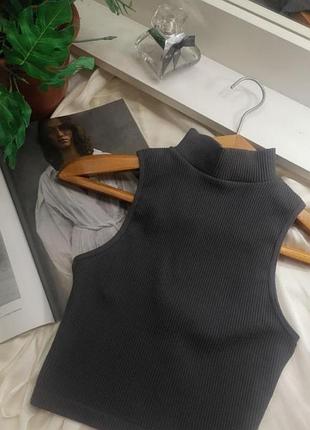 Кроп топ в рубчик zara