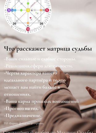 Сокращенный разбор матрицы судьбы 349 грн